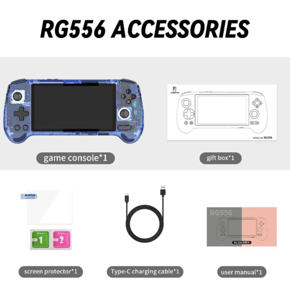 انبرنيك جهاز العاب محمول باليد RG556 بسعة 128 جيجا