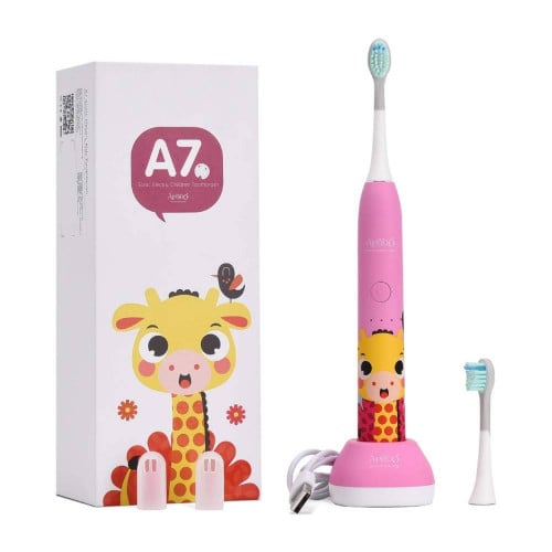 فرشاة أسنان كهربائية للأطفال من Apiyoo - وردي
