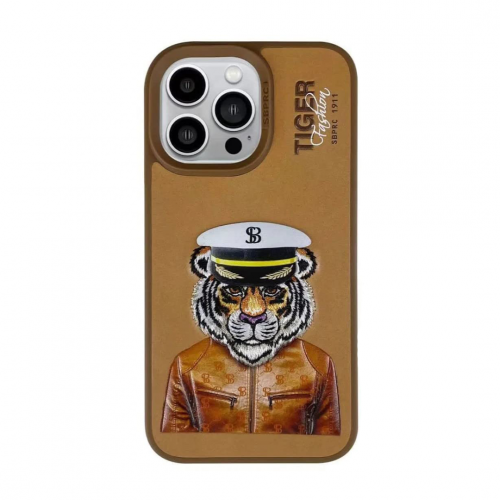 بولو -Tiger Leather جراب حماية لاجهزة الايفون 14 -...