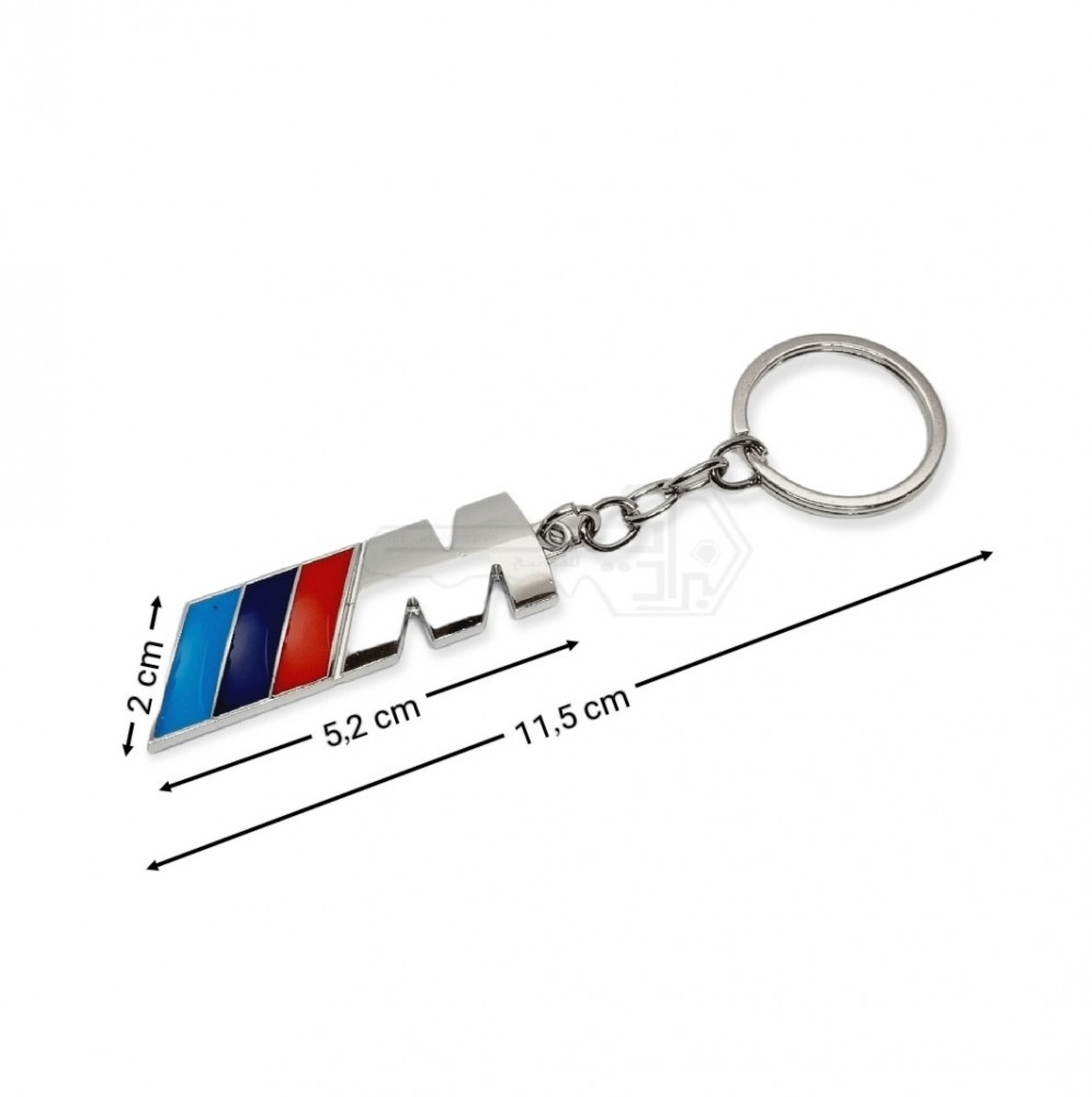 Silver BMW M Class Keychain and pendant