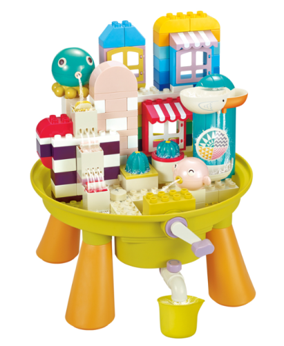 مكعبات علبة تركيب ولعب الماء 123 قطعه شد 12