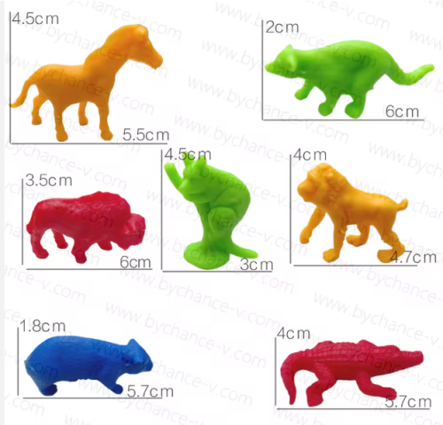 مجموعة حيوانات كرت وشنطة - حبة