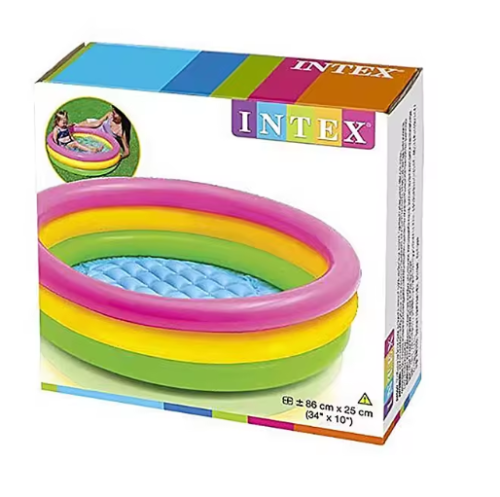 حوض استحمام دائري نفخ ملون - حبة