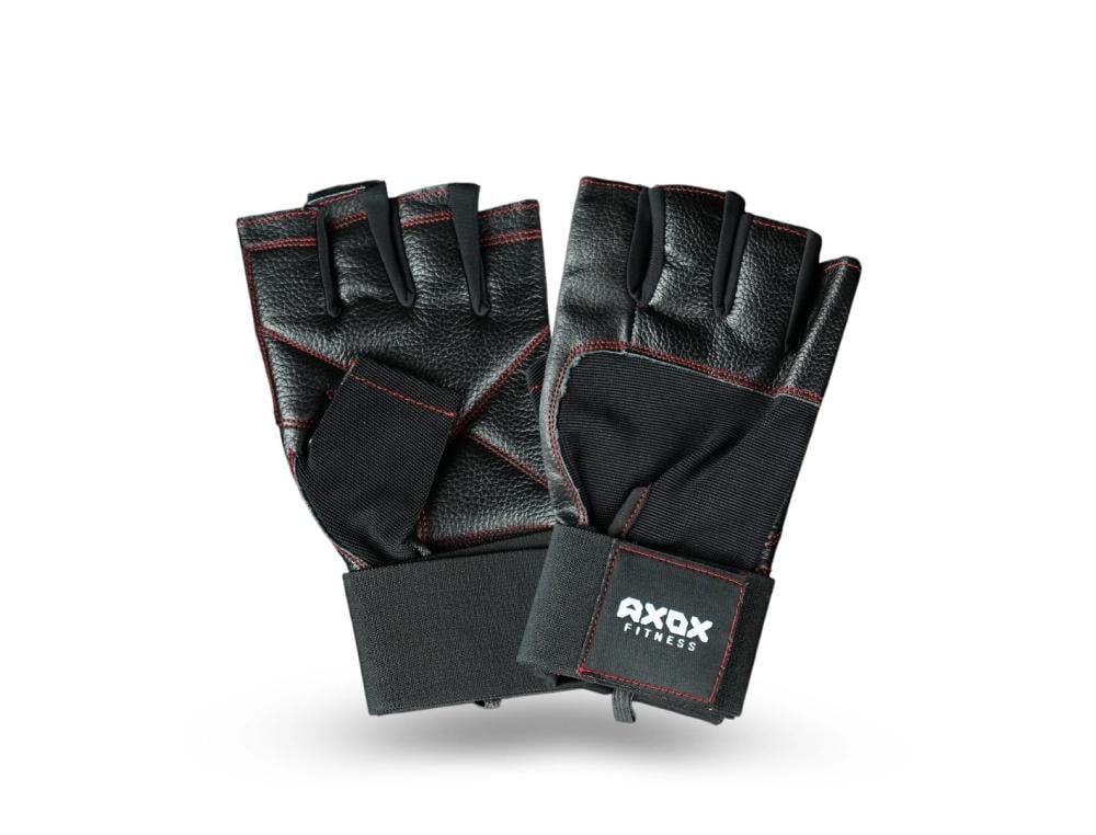 Axox Fitness Premium Leather Weight Lifting Gloves | S-XL
