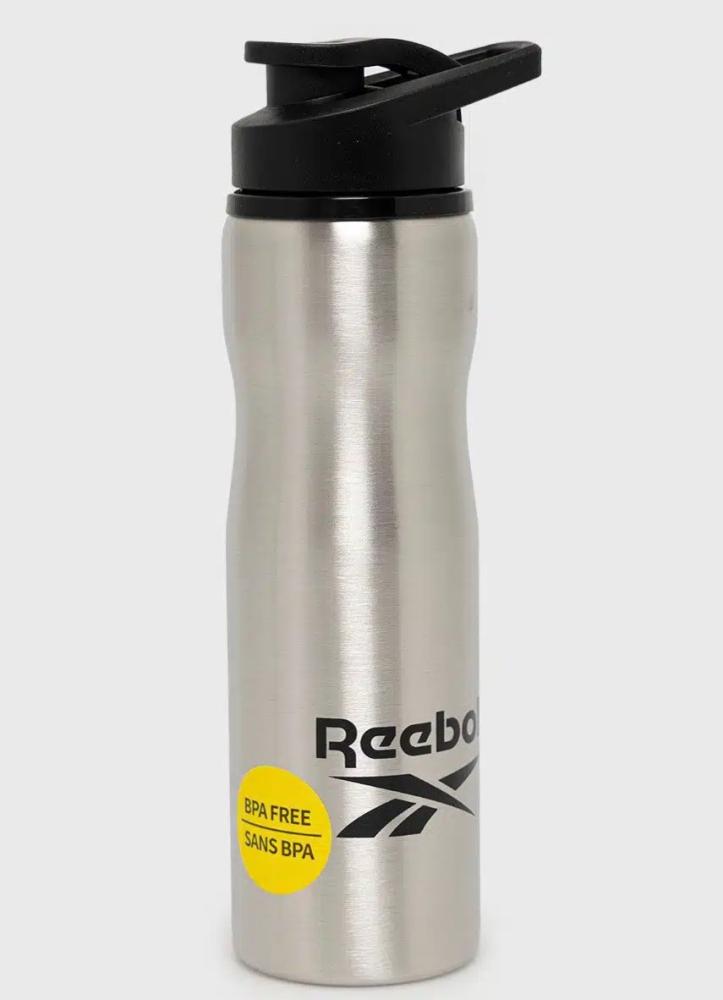 Reebok Training Supply Metal Water Bottle – Unisex – Silver – 750 ml