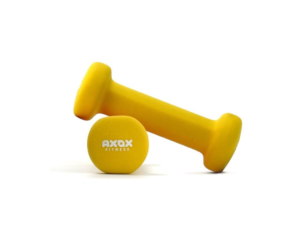 Axox Fitness Neoprene Dumbbell - Pair | Color-Coded Weights for Strength & Rehab Training | 4 Kg