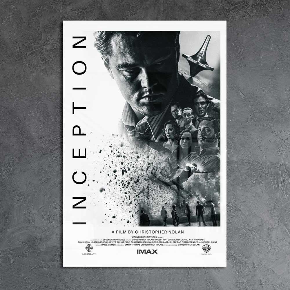 لوحة معدنية | بوستر Inception: صور متداخلة لشخصيات الفيلم