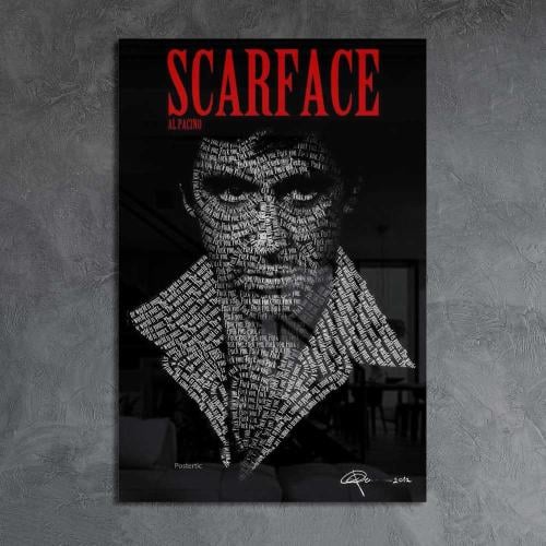 لوحة معدنية | بوستر Scarface: وجه توني مونتانا من...