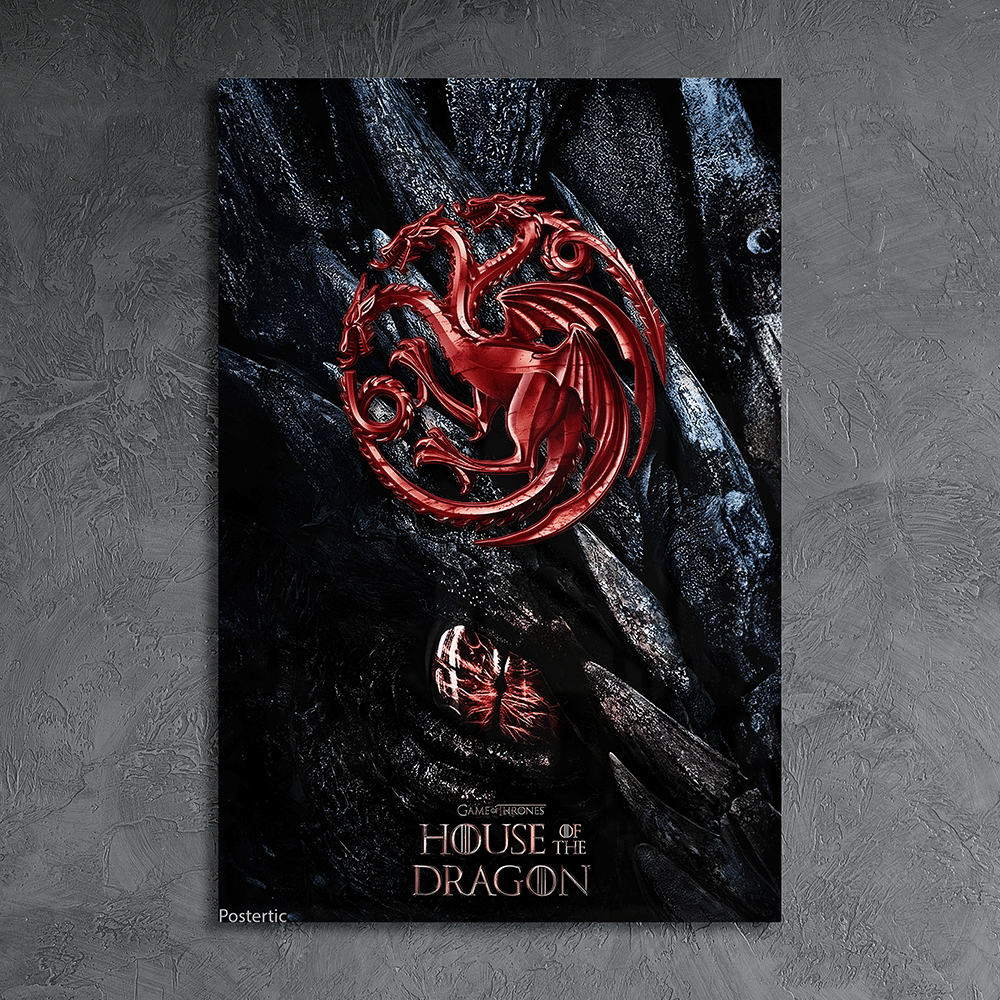لوحة معدنية | بوستر لمسلسل آل التنين (House of the Dragon)