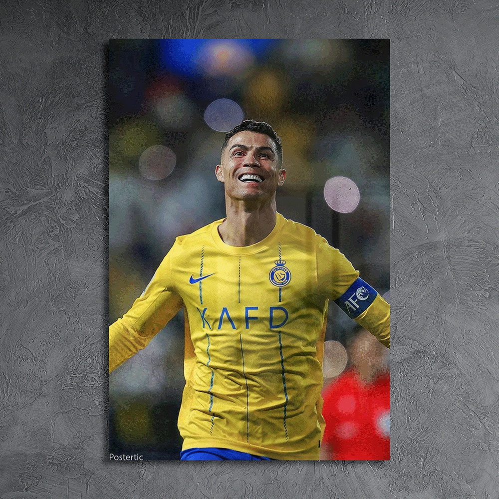 لوحة معدنية كريستيانو رونالدو نادي النصر