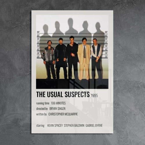 لوحة معدنية | بوستر The Usual Suspects: خمسة رجال...
