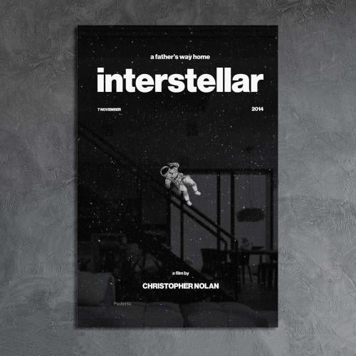 لوحة معدنية | بوستر Interstellar: رائد فضاء