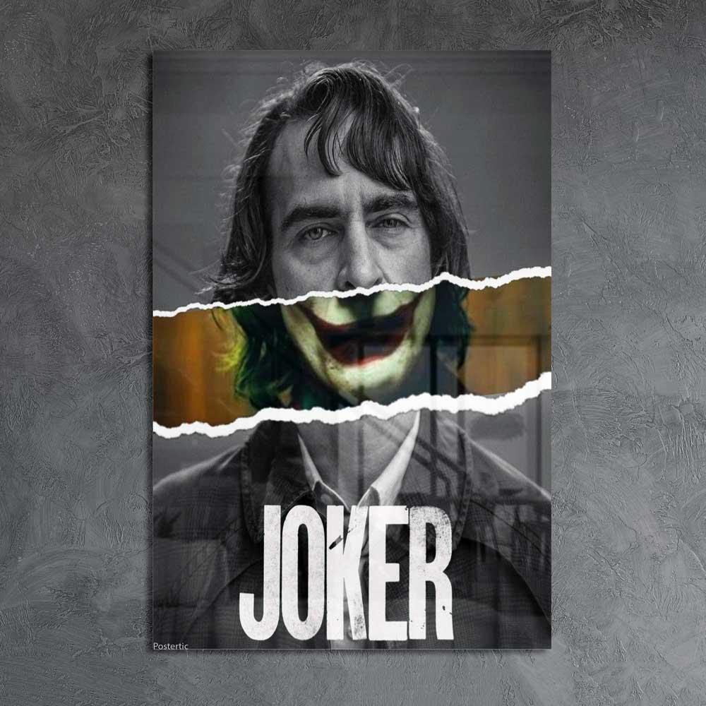 لوحة معدنية | بوستر الجوكر (2019): وجه ممزق