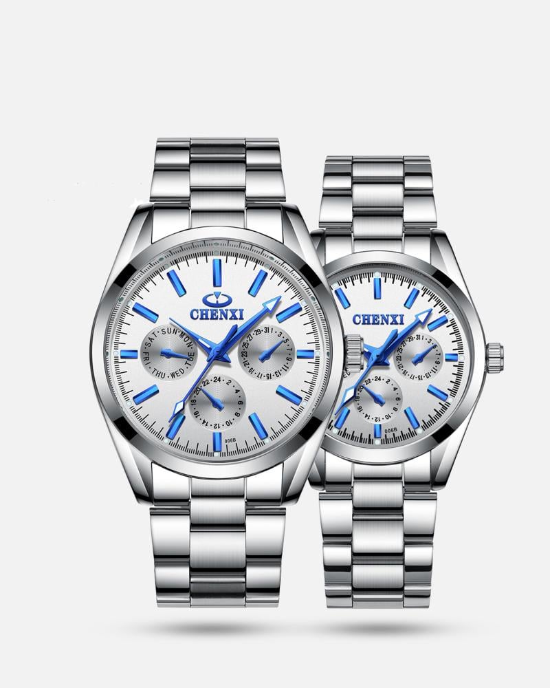 طقم مكون من ساعاتين رجالي ونسائي