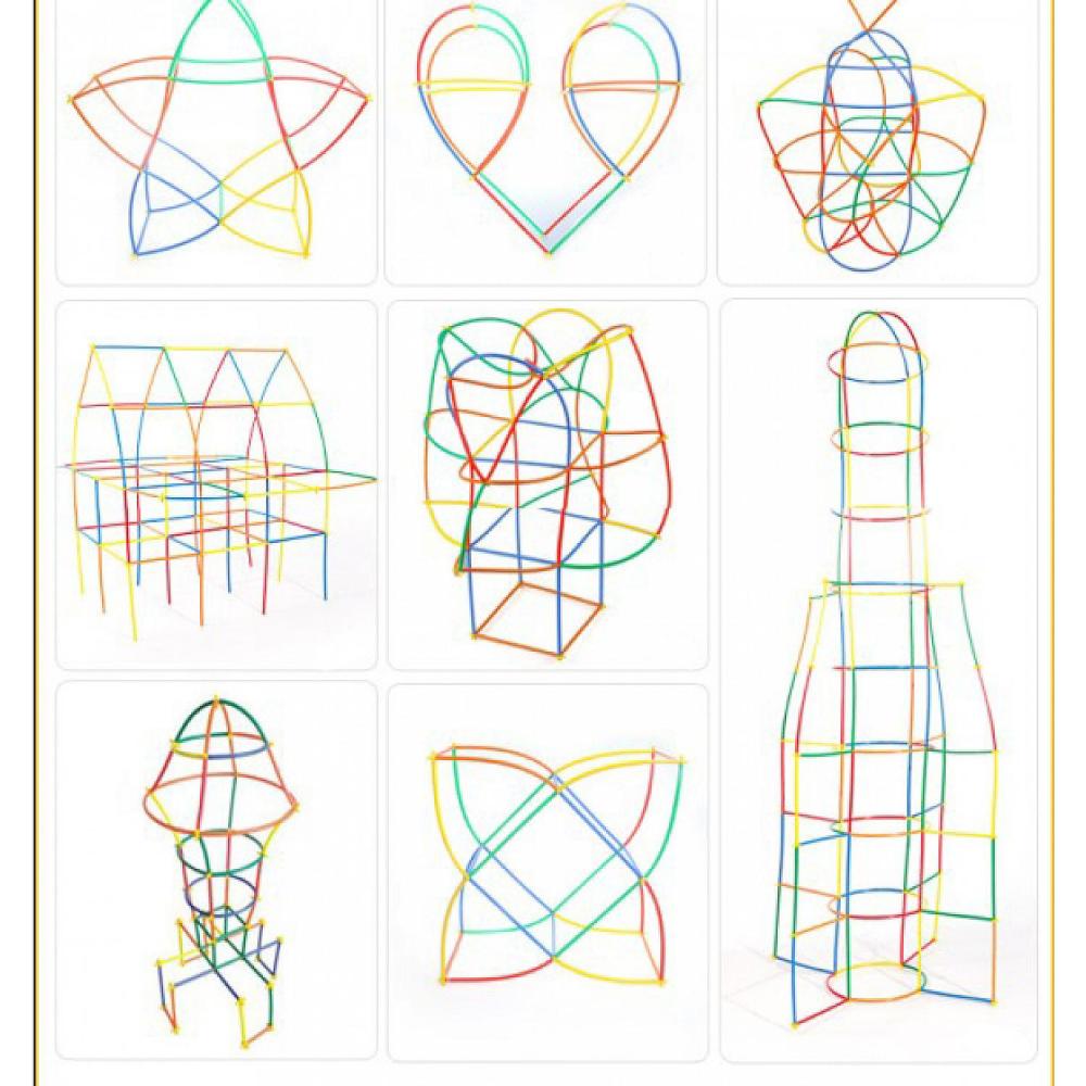 صغير - اعواد مجوفة و وصلات للبناء المرن
