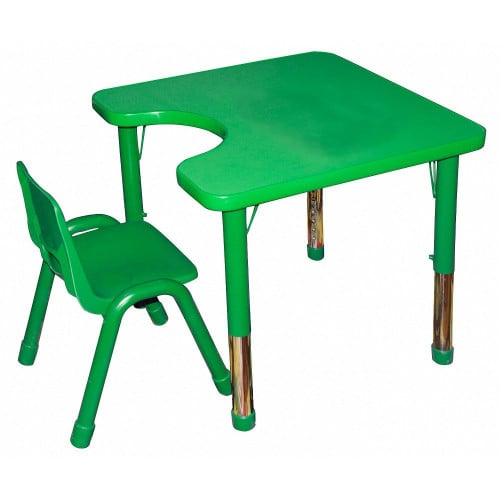 طاولة فردية خشبي 70X70 سم لا يشمل الكراسي - اخضر