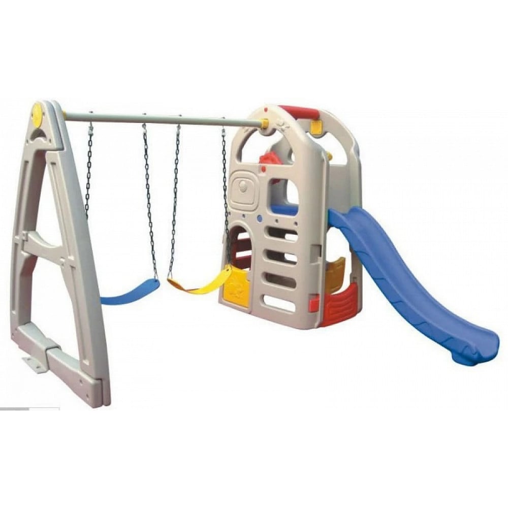 Double swing hot sale and slide