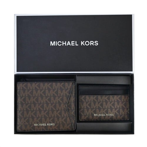 محفظة رجالية مايكل كورس مع حامل بطاقات في بوكس