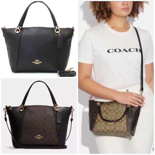حقيبة "كيسي ساتشل Kacey Satchel" من القماش بنقشة م...