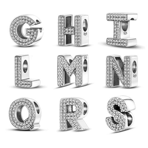 Crystal Letters Charm