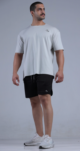 ESSENTIAL OVERSIZED TEE- GRAY