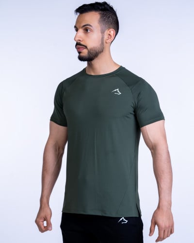 Mens training T Shirts - Dark Green