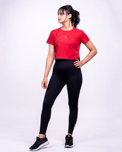 PREMIUM 23" CROP TOP- RED