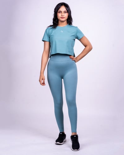 PREMIUM 23" CROP TOP- GREEN