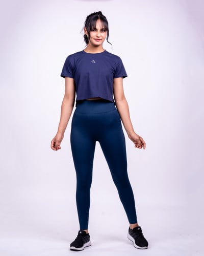 PREMIUM 23" CROP TOP- NAVY
