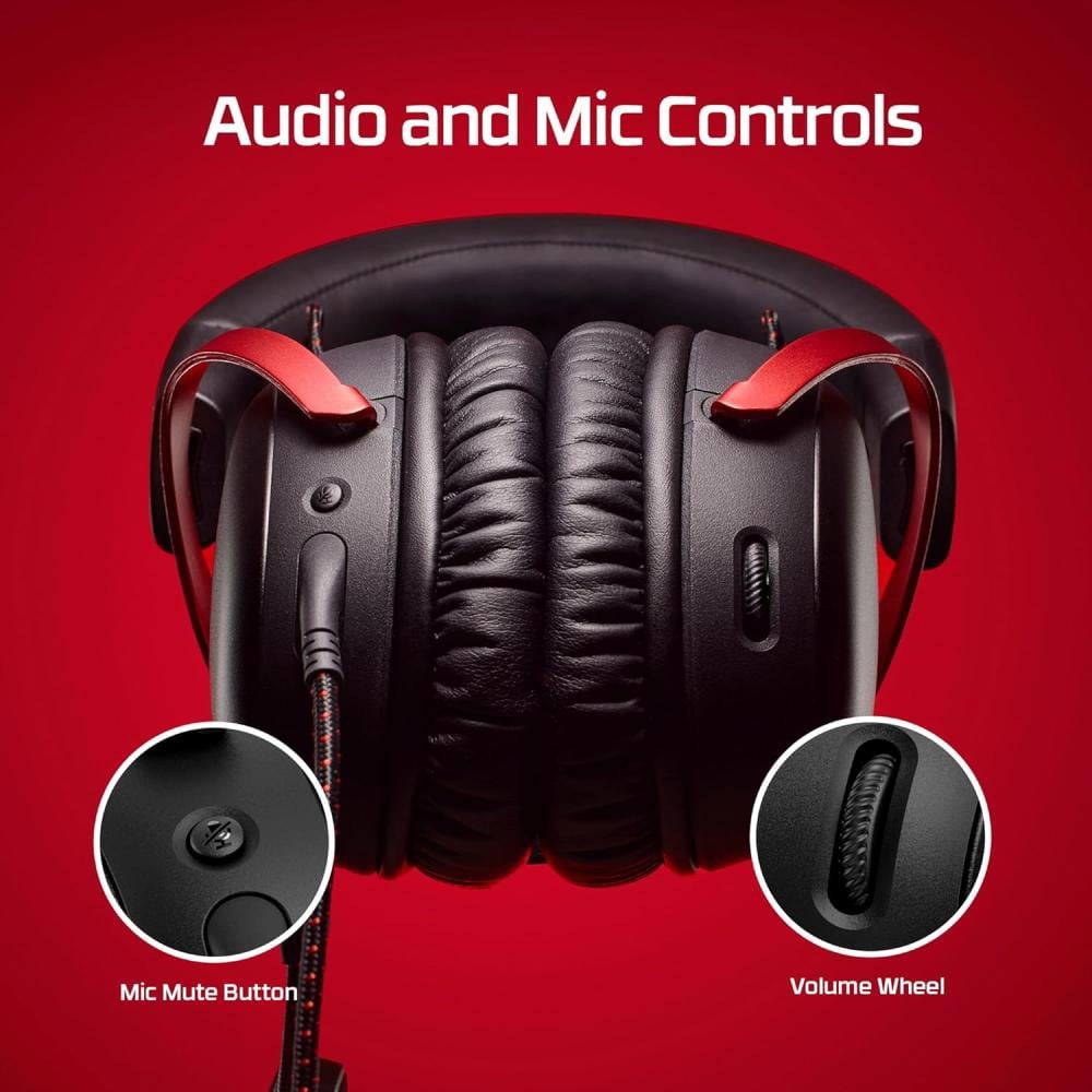 HyperX Cloud III Wired Gaming Headset PC PS5 Xbox Series X S Angled 53mm Drivers DTS Memory Foam Durable Frame Ultra Clear 10mm Mic USB C USB