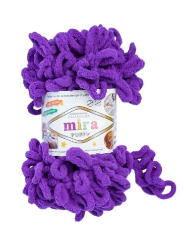 صوف بوفي ميرا (بنفسجي) | (Purple) Mira Puffy Yarn