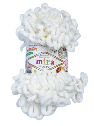 صوف بوفي ميرا (سكري) | (OFFWHITE) Mira Puffy Yarn