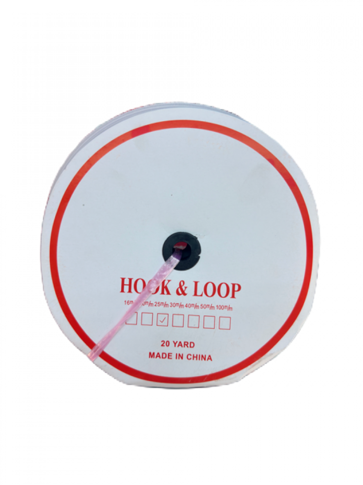 HOOK AND LOOP TAPE 1 INCH/ 20 YARDS/ 25MM (WHITE) |(أبيض) شريط لاصق 1 بوصة  /20 ياردة /25 مم