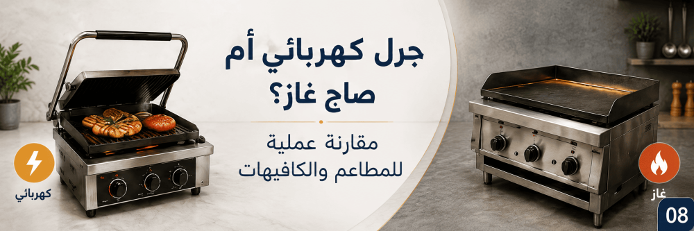 جرل كهربائي أم صاج غاز؟ مقارنة عملية للمطاعم والكافيهات