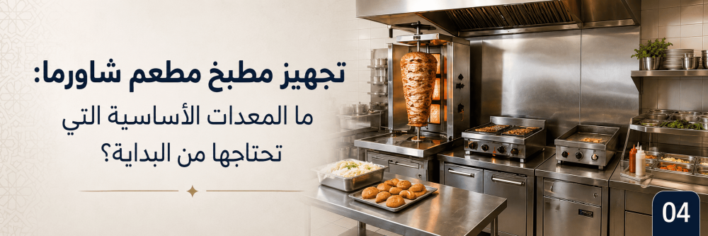 تجهيز مطبخ مطعم شاورما: ما المعدات الأساسية التي تحتاجها من البداية؟