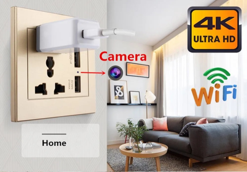 كاميرا مراقبة على شكل فيش كهرباء جداري