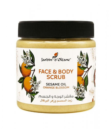 جاردن اوليان مقشر للوجه والجسم بزيت السمسم وزهر البرتقال 500 مل