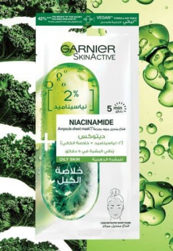 غارنيه قناع وجه 15 جرام ديتوكس نياسيناميد- متجر العناية الذهبية