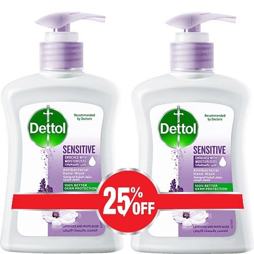 ديتول صابون سائيل للأيدين بخلاصة اللافندر والمسك أبيض 1*2*200 مل