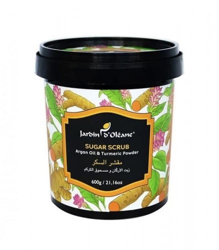 جاردن دي اوليان مقشر السكر المغربي بزيت الأركان ومسحوق الكركم 600 جم.