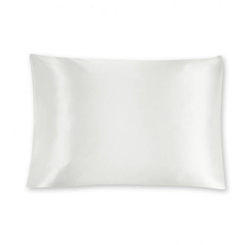 مخدة ستان لون ابيض - متجر العناية الذهبية