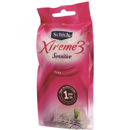سشيك ماكينة اكستريم نسائي بشرة حساسة 3 شفره 4 حبة