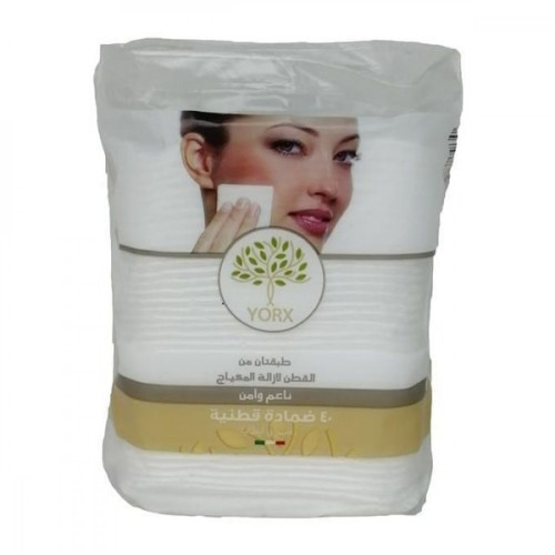 ضمادة قطنية بيضوية 40 لازالة المكياج يوركس - متجر العناية الذهبية