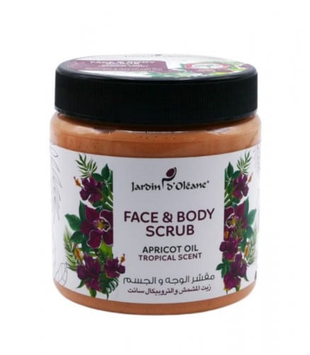 جاردن اوليان - مقشر للوجه والجسم بزيت المشمش والتروبيكال سانت - 500 مل