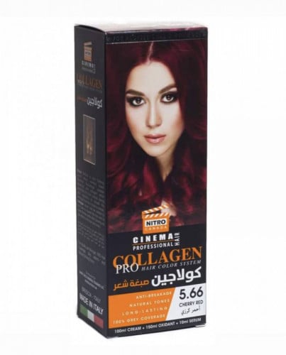 نيترو كندا كولاجين صبغة شعر 5.66 أحمر كرزي