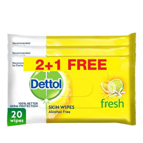 ديتول منعش للبشرة 20 منديل 2 + 1