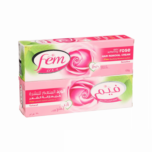 كريم ازالة الشعر بالورد المنعم للبشرة من فيم-2*120جرام