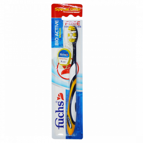 فوكس فرشة اسنان بيو+خيط اسنان متوسطه