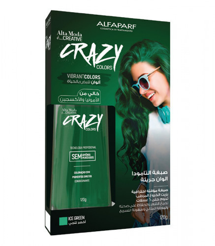 ألفابارف , صبغة مؤقته إحترافية , اخضر ثلجي , 120جم -
