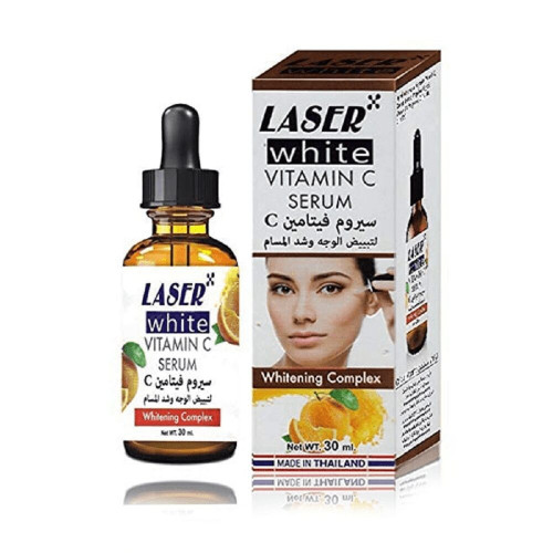 سيروم فيتامين سي لتبييض الوجه وشد المسام - متجر العناية الذهبية